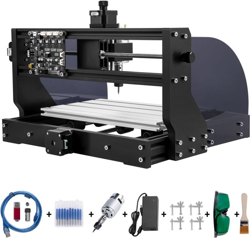 300 × 180 × 45 mm CNC-Fräser 3018 Pro 15 w Lasergravierer GRBL-Steuerung 3 Achsen, Offline-Controller, zum Schnitzen von...