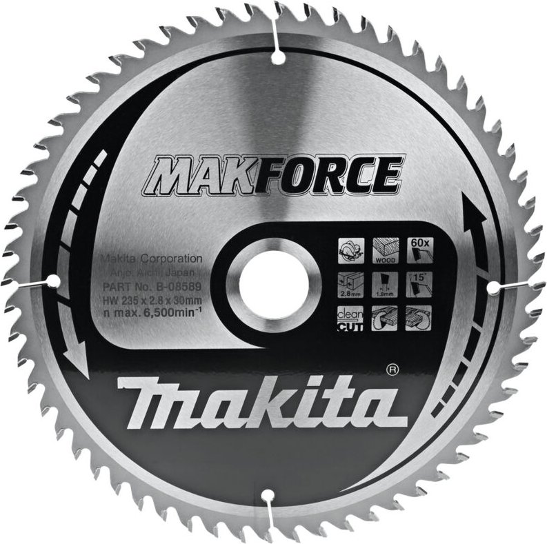Makita Kreissägeblatt, MAKFORCE 235 x 30 mm • 60 Zähne