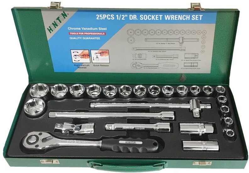 Honiton zestaw kluczy 25 elementów 1/2" 4055