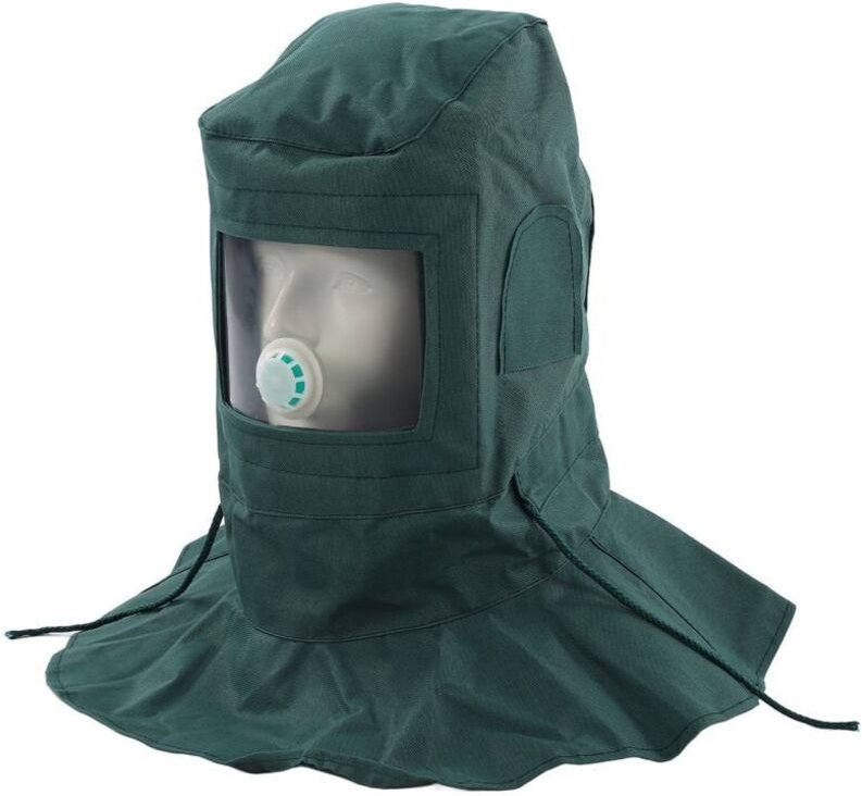 Vtizikl Sablage Hotte Abrasive Capuche Capuchon, Casque Masque Anti Vent/Sand Blaster, Masque de Protection de la Poussi...
