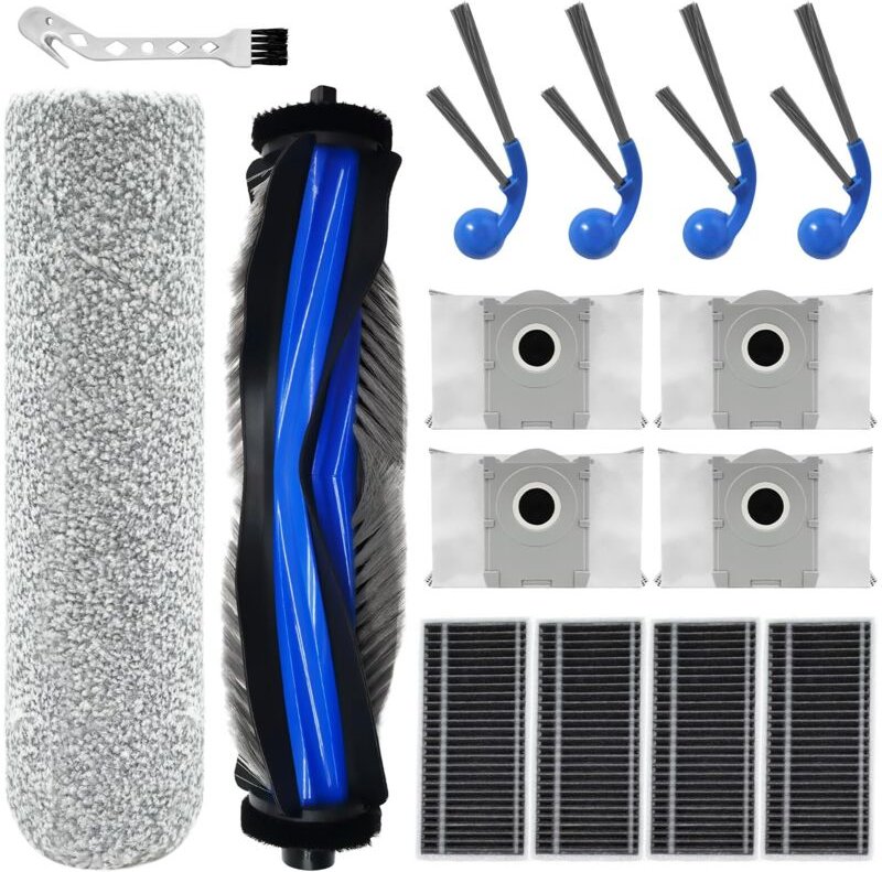 Zubehör Ersatz für Ecovacs Deebot X8 Pro Omni, X8 Omni/ T80 Pro Omni / T80 OMNI / T80 Pro Staubsauger Ersatzteil, 2 Haup...