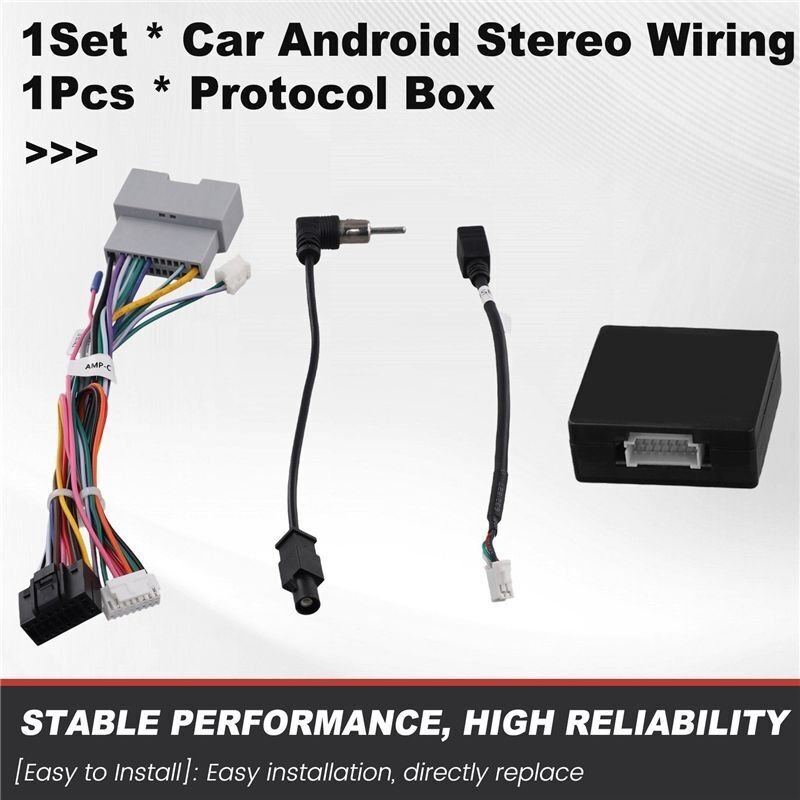 16-Poliger Auto-Android-Stereo-Kabelbaumadapter, Protokollbox, CAN-Bus-Decoder für Compass 2011-2017