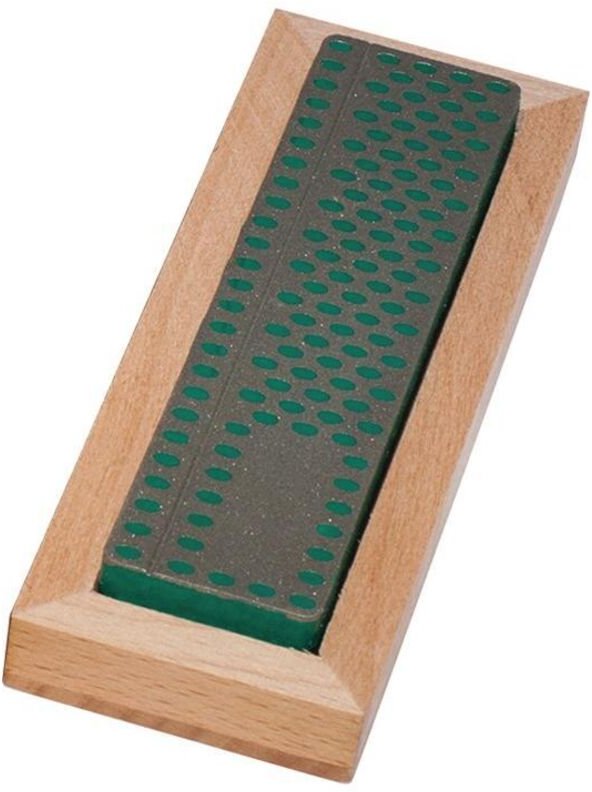 Diamantabziehstein L100xB25xHmm Diamanat extra fein grün im Holzkasten