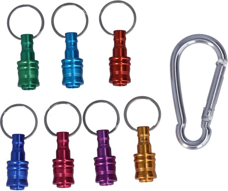 7-teiliges Verlängerungsset für Schlüsselanhänger, 1/4-Zoll-Schnellwechsel-Schraubendreherbit-Halterung, farbige Sechska...