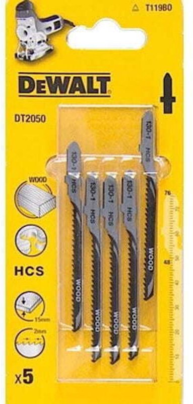 DEWALT STICHSÄGEBLATT 76x2mm T119B0 HOLZ /5Stk.