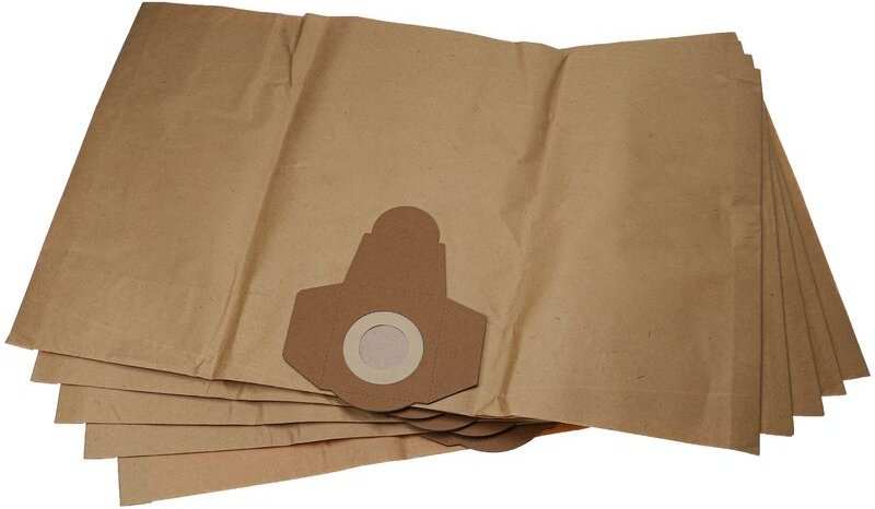 5x Staubbeutel kompatibel mit Parkside pnts 1400 B1 ian 74286, pnts 1400 C1 ian 89964 Staubsauger - 38,5cm x 26cm braun ...