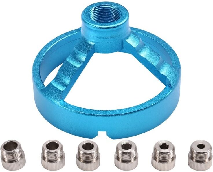 Tlily - Bohrführung 5/6/7/8/9/10 mm Bit-Lochstanzer-Ortungsgerät Blau