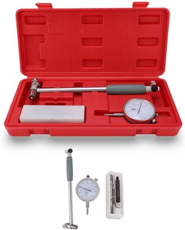 Vtizikl Jauge D'aléSage, Indicateur de DiamèTre de 50 à 160 Mm, Outils Industriels Jauge D'aléSage à Cadran Kit D'outils...