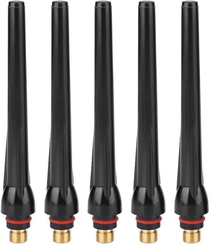 WIG-Schweißgeräte, 0,9 x 0,5 cm, 5 Stück, lange Hinterkappe, Schweißbrenner, WIG-Schweißmesser, Hinterkappe für SR17/SR1...