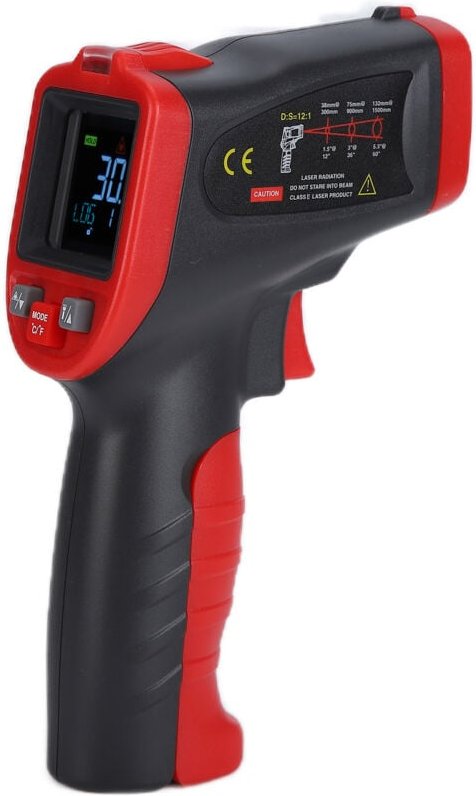 WT323 Infrarot-Thermometer mit Farb-LCD, Thermoelement Typ K, Temperaturpistole, berührungsloses Industriethermometer