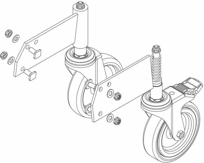 MUNK Rollensatz inkl. Montagesatz für Plattformleitern 51206