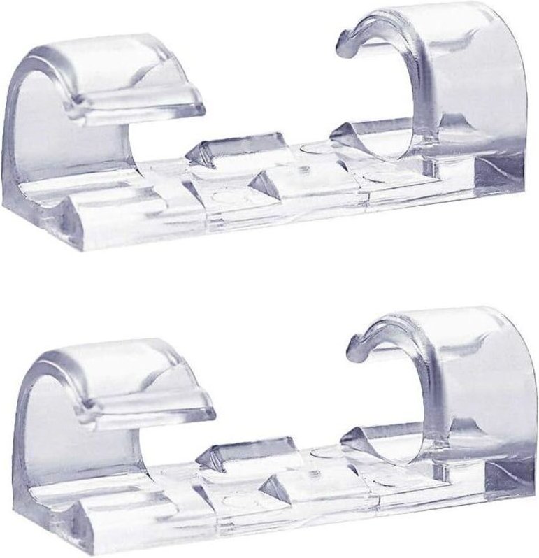 Packung mit 60 transparenten Kabelclips, starke selbstklebende Kabelhalter, langlebige Kabelmanagement-Clips aus Kunstst...