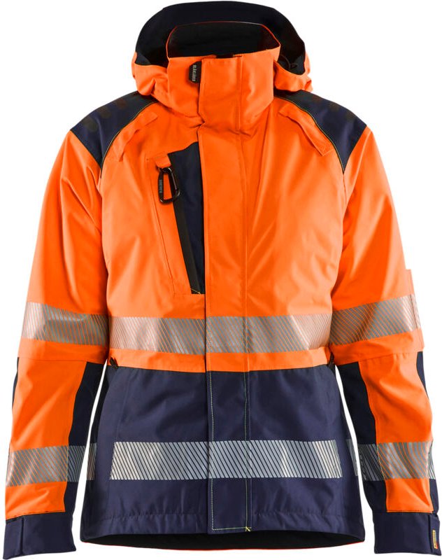 Hochsichtbare Arbeitshardshell-Jacke für Damen 4436 - Orange/Navy XL