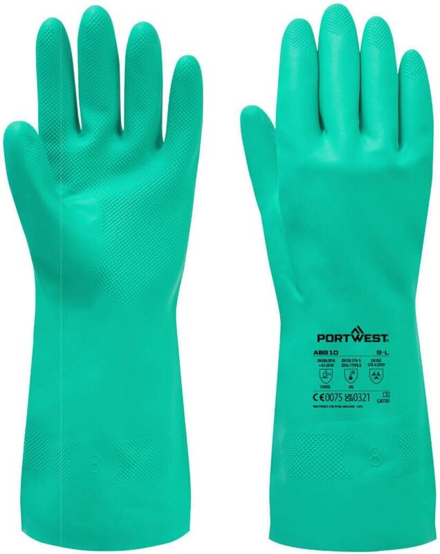 Pack mit 12 Paar Nitrosafe Essential Multipack grüne Handschuhe S – Größe 7