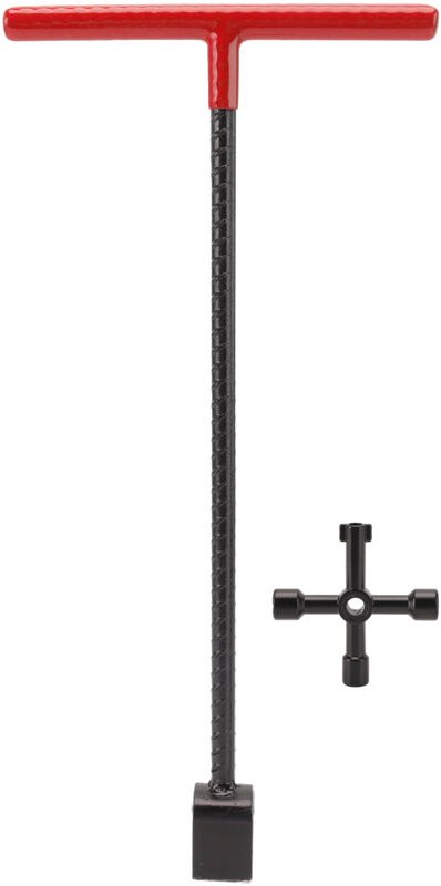 Eosnow Stahlwassermesserschlüsselschlüssel Multifunktion T -Griff Bordstein mit 4 -Wege -Dienstprogramm -Werkzeug für Ve...