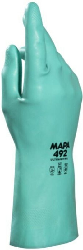 MAPA Handschuh Ultranitril 492, Gr. 6,grün (10 Paar) 10 Stk