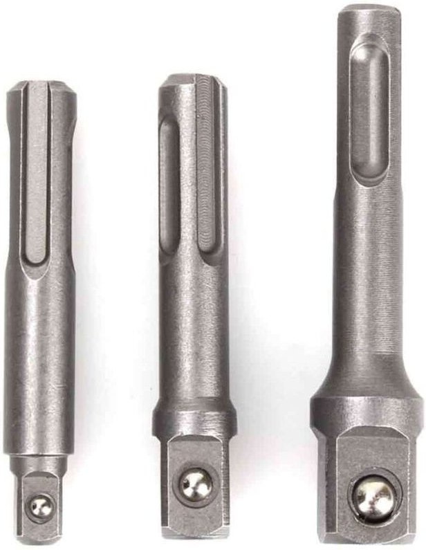 3-teiliges Steckschlüssel-Adapterset – Sechskant auf Vierkant für Bohrmaschinen, Steckschlüssel, Schraubendreher und Bit...