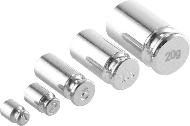 Präzisions-Digitalwaage mit 1-g- bis 20-g-Kalibrierung in Chromweiß