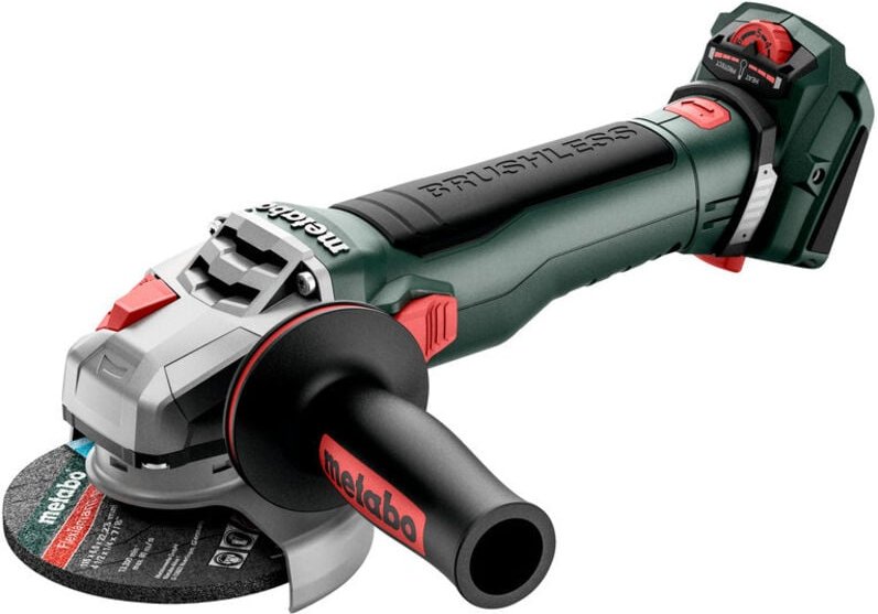 Metabo - Akku-Winkelschleifer wvb 18 lt bl 11-115 Quick, mit Bremse, Drehzahlregelung, Schnellspannmutter, drehbarem Akk...