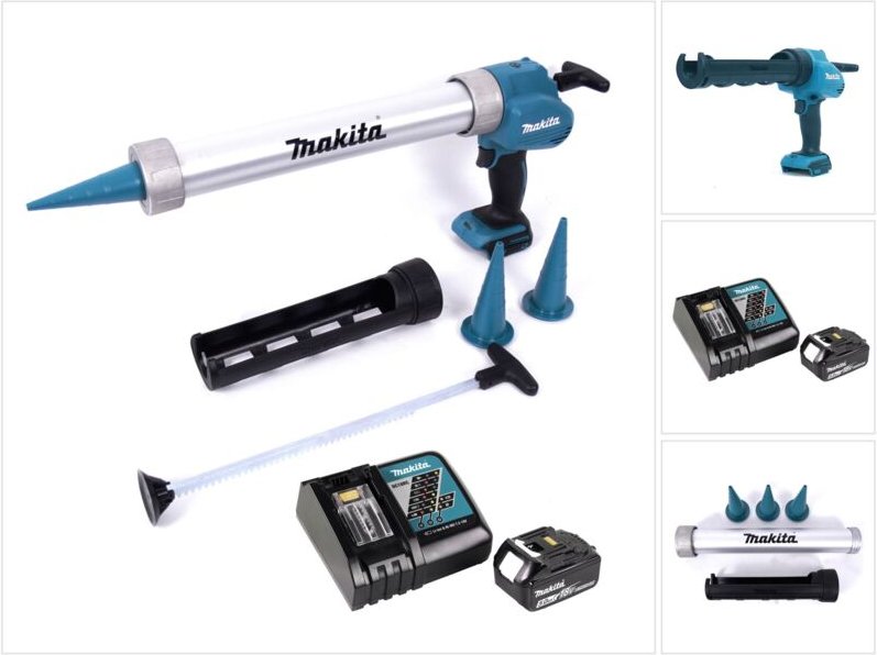 Makita DCG 180 RT1X Akku Kartuschenpistole 18 V 300 / 600 ml + 1x Akku 5,0 Ah + Ladegerät