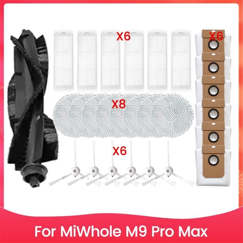 27-teiliges Bürstenfilter-Kit für Miwhole M9 Pro Max-Teile