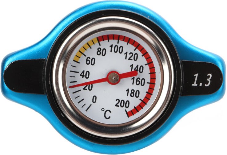 TOPINCN Schüler-Kühlerdeckel aus Aluminium mit Druckbehälterkonfiguration für alle Autos, ABS + Aluminium Material (Klei...