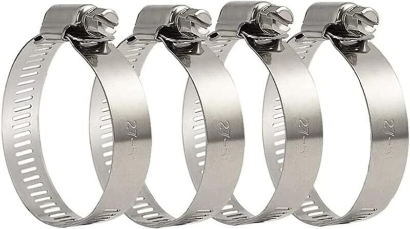 CCYKXA Stück, verstellbare Schlauchschelle 27-51 mm, Edelstahl 304, Metallschlauchschelle, für Haushaltsgas, Wasserschla...