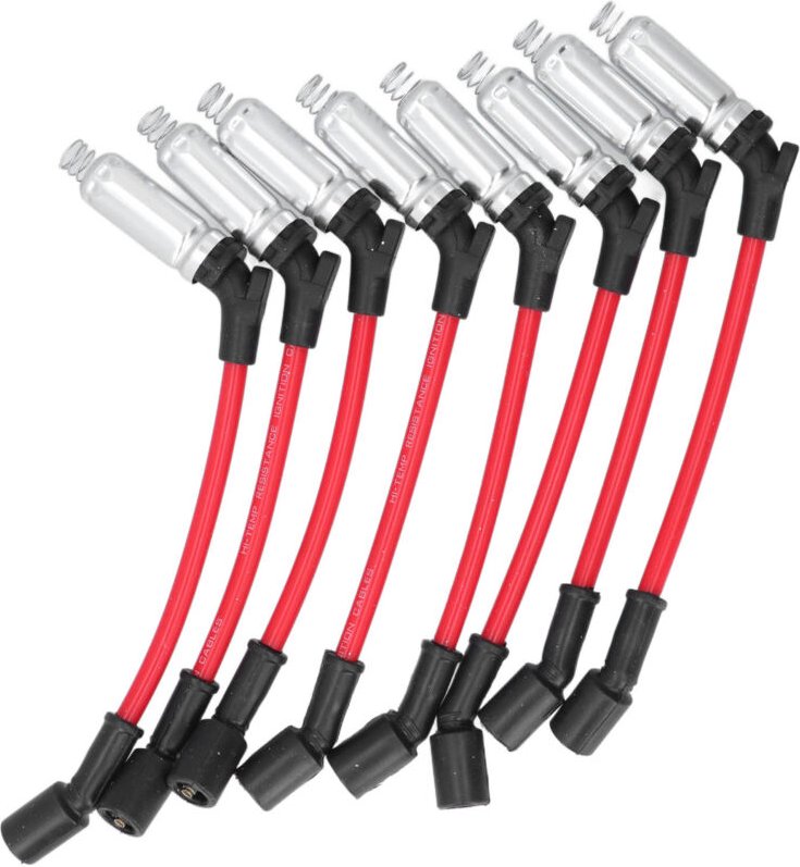 Hochleistungs-Zündkerzen-Zündkabelsatz, 8-teilig, 10,2 mm, Ersatz für CHEVY V8 2000 – 2009.