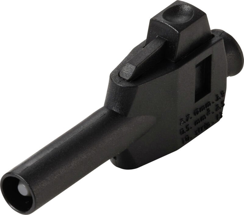 Voltcraft - MP-4 Laborstecker mit Klemmanschluss Stecker, gerade Stift-Ø: 4 mm Schwarz 50 St. Box