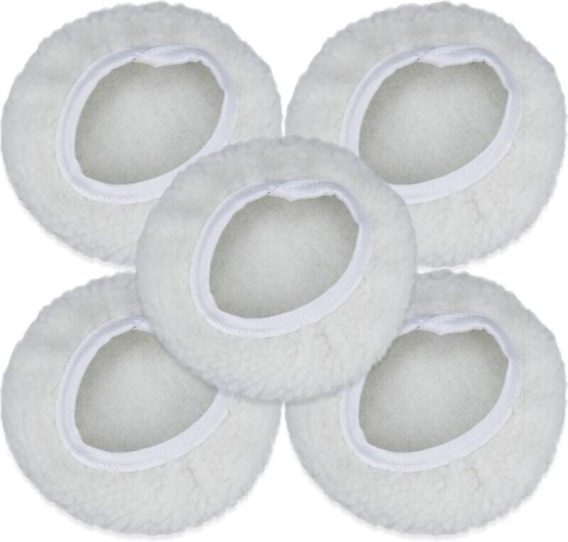 Set mit 5 Autopolierscheiben für 9 bis 10 Zoll, Wollbezüge, Wachspads, kompatibel mit den meisten Poliermaschinen.