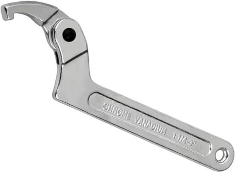 Hakenschlüssel, Hochkohlenstoffstahl C Verstellbare-Hakenschlüssel, Nutmutternschlüssel, mit Schlitz Verstellbarer Haken...