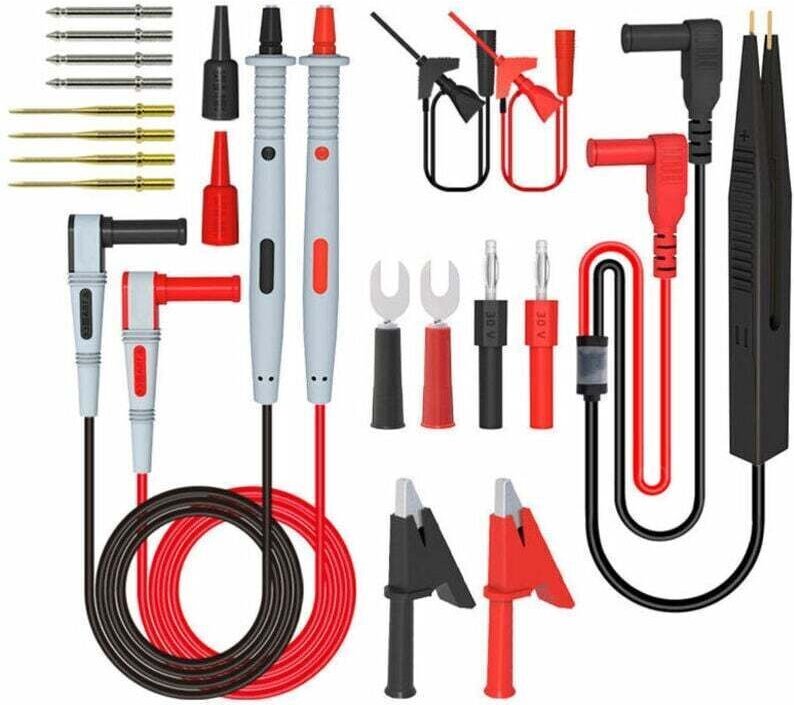 Multimeter-Messleitungssatz – Digitale elektrische Messspitzen mit Krokodilklemmen,