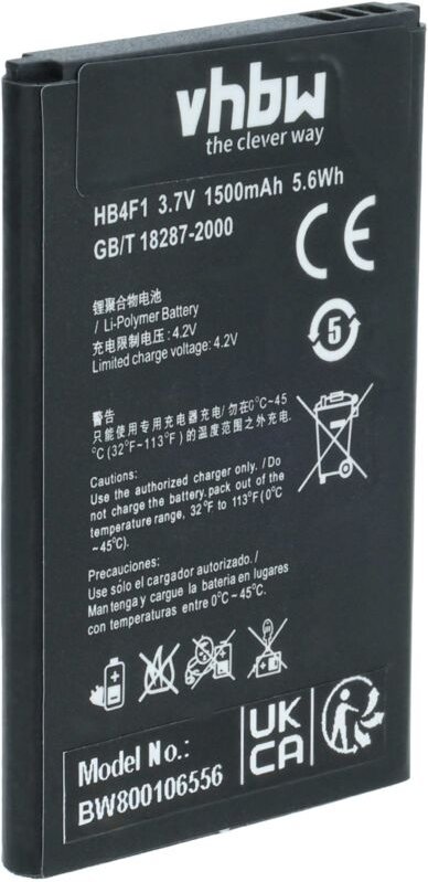 Vhbw - Akku kompatibel mit t-mobile E582, Pulse, Walk Box Mobile Wlan Router Modem Hotspots (1500mAh, 3,7V, Li-Ion)