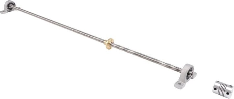 T8 8mm 500mm Leitspindelstange mit Mutter Stehlager montiert CNC-Set für 3D-Drucker