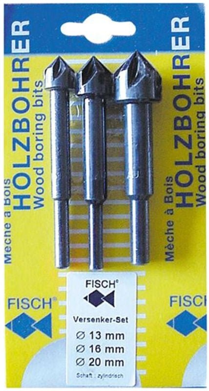 Krauskopfversenkerstz.90G 3tlg.13-20x60/90mmWS Fisch