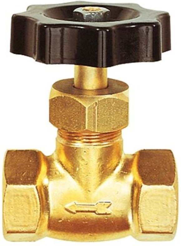 Riegler Nadelventil, Messing, mit Feinregulierung, G 1/4 IG, DN 4