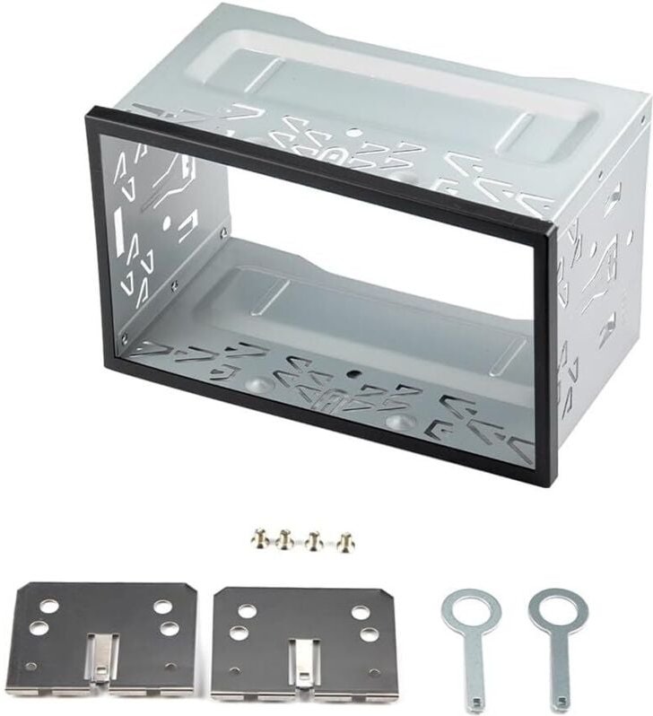 Universeller Montagerahmen für 2-DIN-Autoradios, Metallhalterung, Einbausatz für Doppel-DIN-Autoradios, Auto-DVD-Player,...