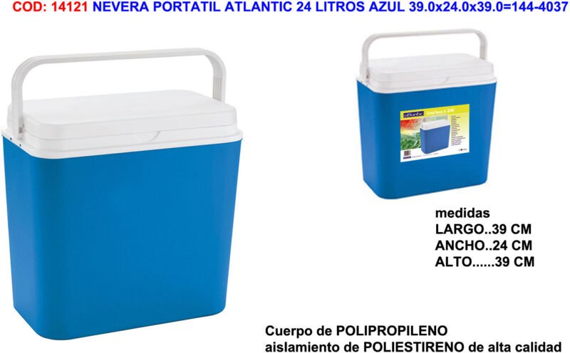 Atlantic tragbarer Kühlschrank 24 Liter blau 39x24x39 cm 144-4037