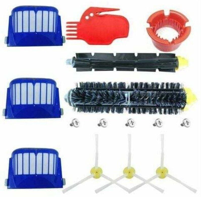 Passend für iRobot 600 Kehrmaschinen-Zubehör: Seitenbürste, Filterwalzenbürste