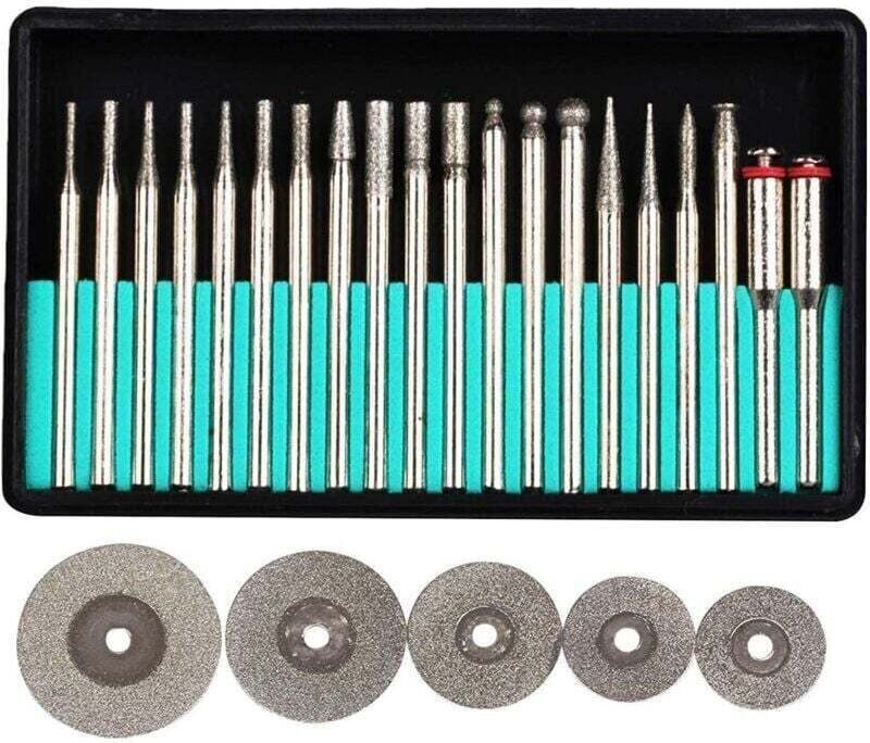Mini-Diamanttrennscheibe, Diamanttrennscheiben-Set, Diamanttrennscheiben-Sortiment, Bohrer-Set für Dremel, Proxxon Multi...