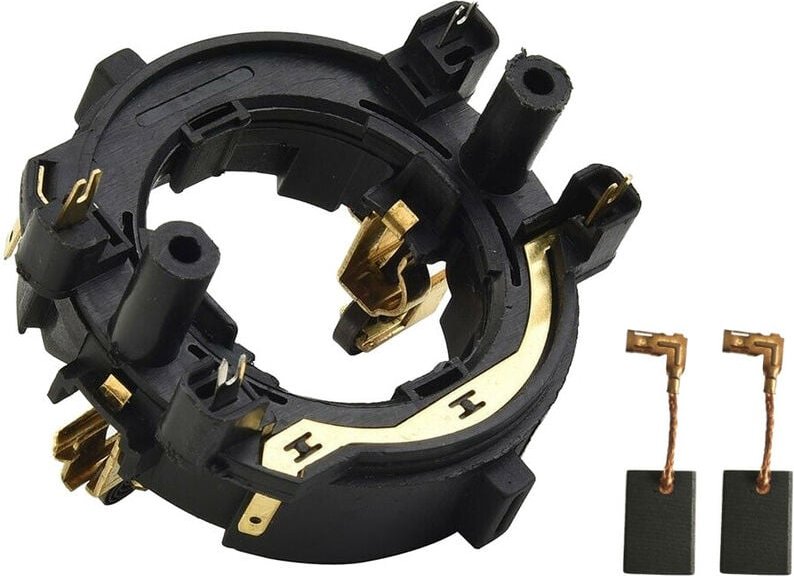 Trade-shop - Motorkohlen-Halter / Kohlebürsten-Halter / Bürstenbrücke inkl. 2 Kohlebürsten kompatibel mit Makita HR2230 ...