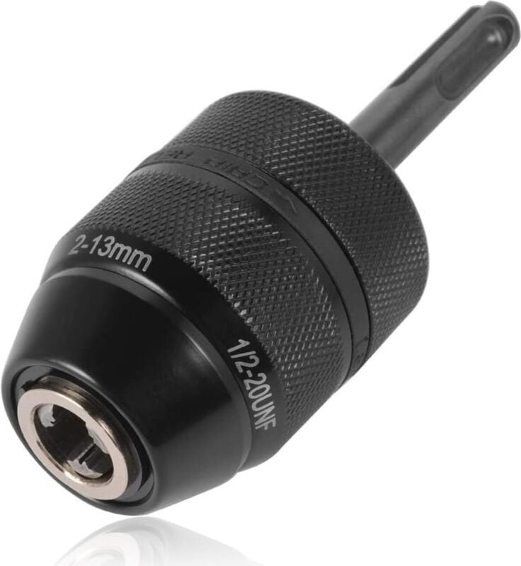 2-13 mm Schnellspannbohrfutter mit SDS Plus Adapter, professionell und robust, 1/2-20UNF Gewinde, Schnellwechsel-, selbs...