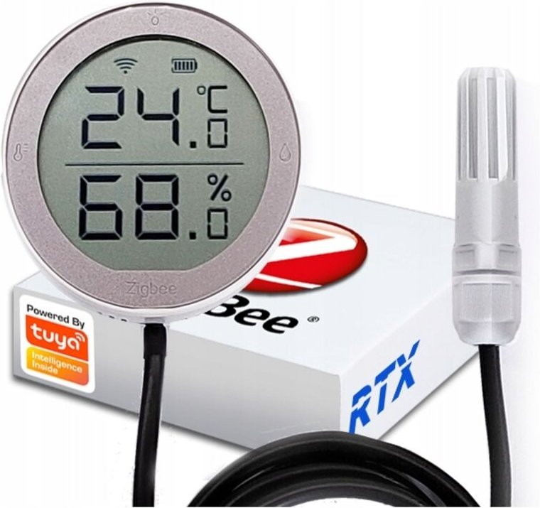 Externer Sensor Temperatur Luftfeuchtigkeit LCD ZigBee TUYA -25 +99°C