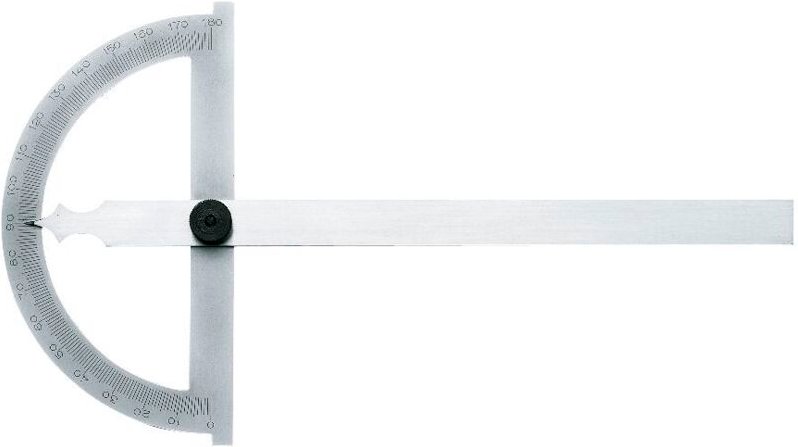 Gradmesser mit Feststellschraube 120mm - Winkelmesser Messbereich Messbereich 0-180 Grad