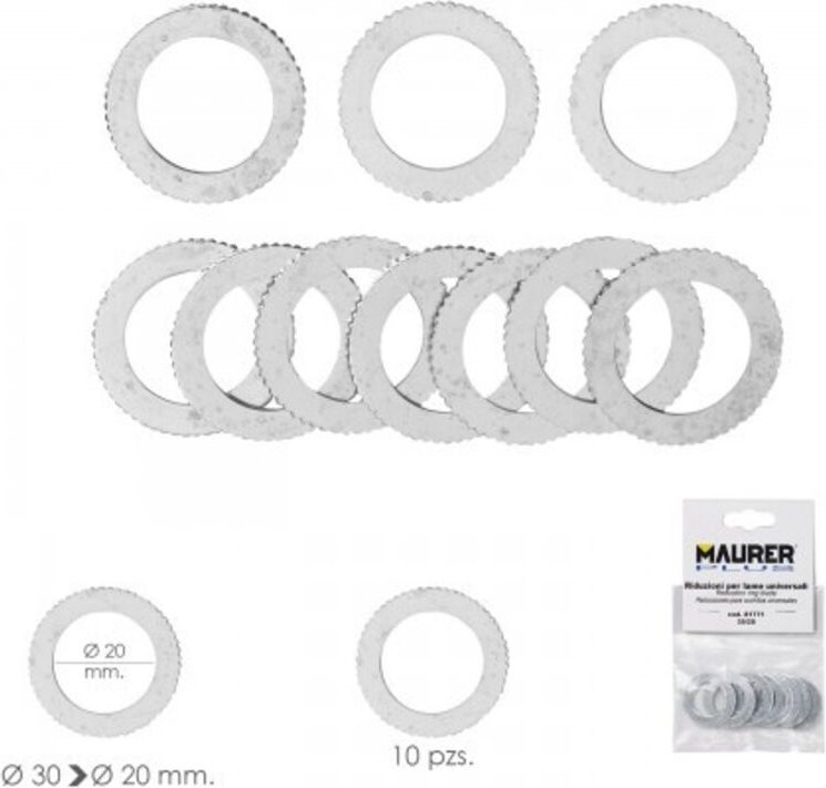 Adapter/Reduzierstücke Holztrennscheibe Ø 30 bis Ø 20 mm. (Beutel 10 Stück)