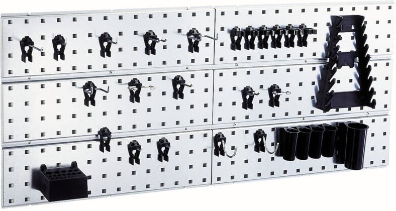 109642 Werkzeughaken Lochpaneel x 2 + 28 Clips (b x h x t) 1040 x 440 x 11 mm 1 St. - Raaco