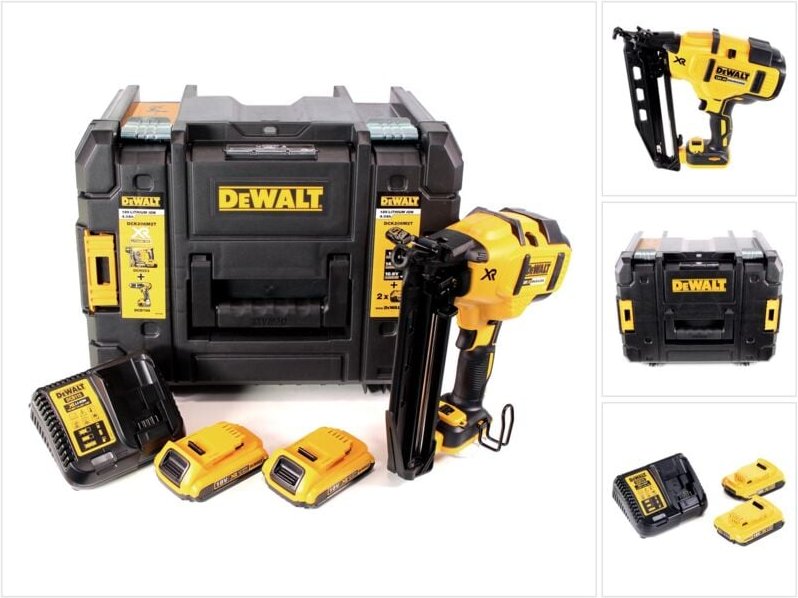 Dcn 660 D2 Akku Nagler 18V 32 - 63mm Brushless + 2x Akku 2,0Ah + Ladegerät + Koffer - Dewalt