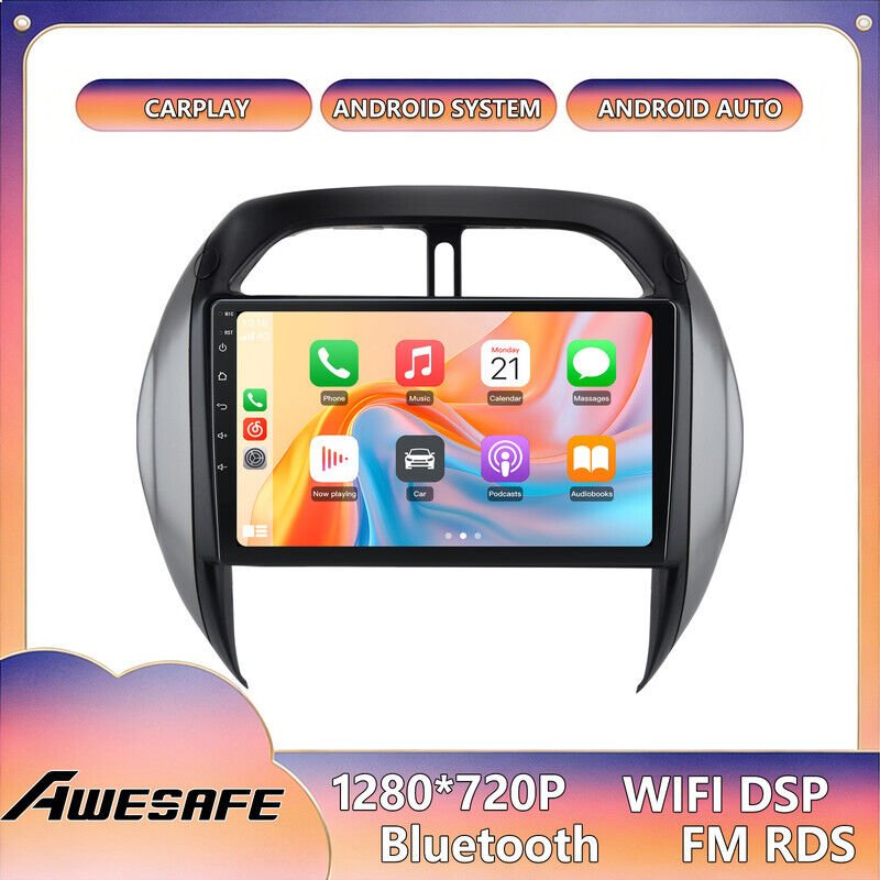 AWESAFE 4G Autoradio Android 13 4GB+64GB für Toyota RAV4 (2003-2005) 9'' Touchscreen mit CarPlay GPS Bluetooth Android A...