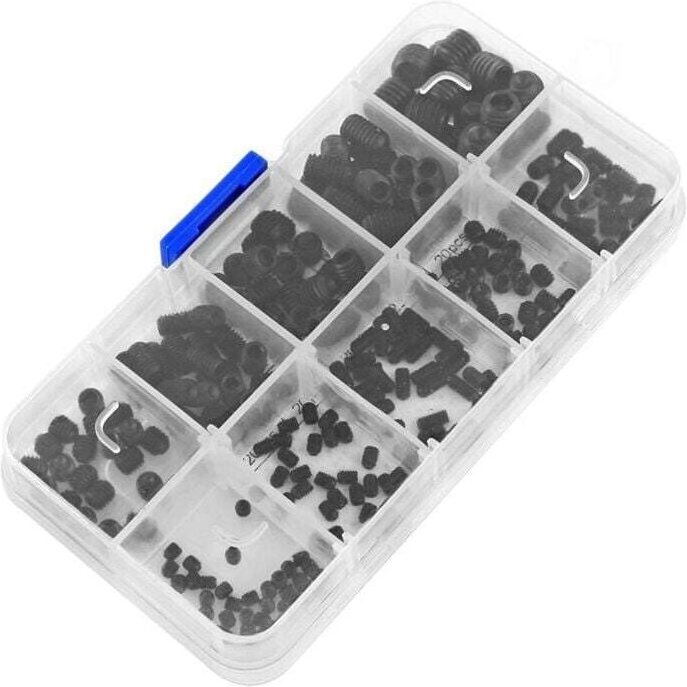 240er-Set Gewindestifte, Innensechskantschrauben, DIN 916 Innensechskantschrauben-Set, Kombinationsschraubenbox M3-M8