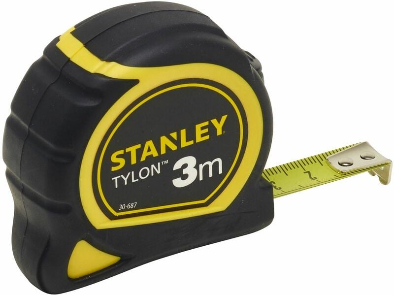 Stanley - Taschenrollbandmaß Tylon™ Länge 3 m Breite 12,7 mm mm/cm eg ii Kunststoff Doppelendhaken